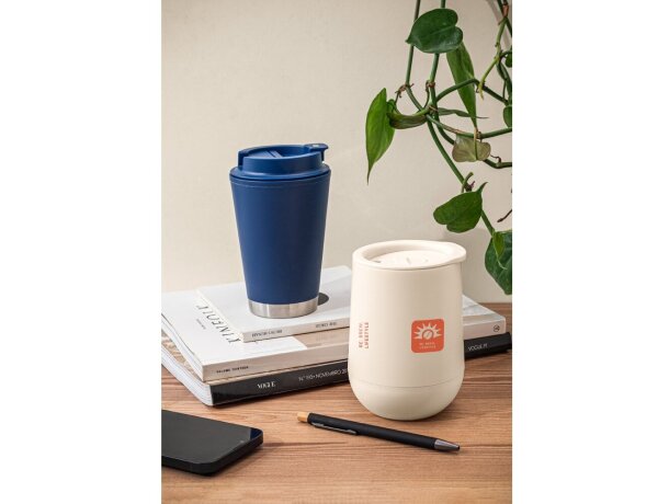 Vaso de viaje Adlington de PP con doble pared y aislante de aire detalle 2