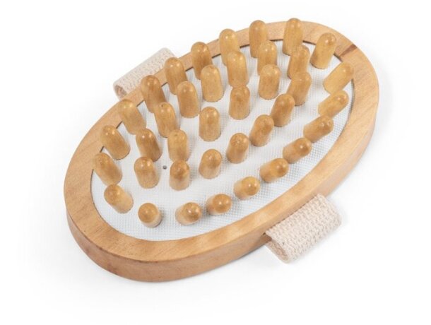 Cepillo masaje Downey madera natural cerdas asa algodón personalizado Natural detalle 5