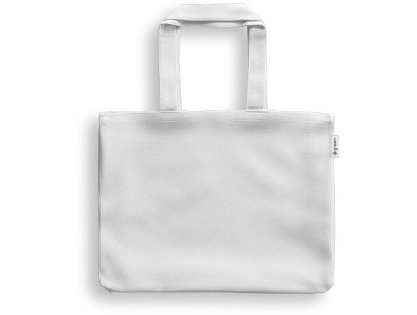 Bolsa non-woven asas largas 100% algodón Hi!dea Camden Blanco detalle 7
