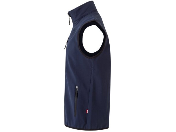 Chaleco soft shell Varuna con forro polar y cremallera invertida Azul marino detalle 4
