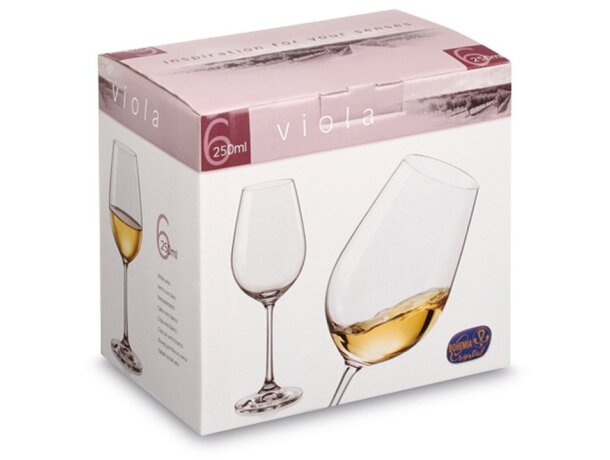 Juego de 6 copas de vino Transparente detalle 2