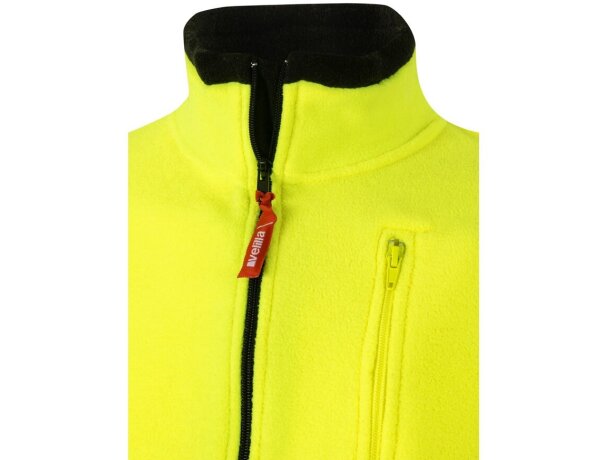 Chaqueta polar bicolor Eros con bandas reflectantes EN20471 Negro/Amarillo detalle 62