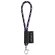 Lanyard nautic short de poliamida con mosquetón de 9 mm Morado/Amarillo