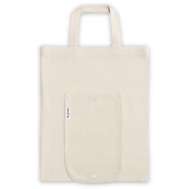 Bolsa shopping eco algodón reciclado 140 g/m² natural plegable 380x470