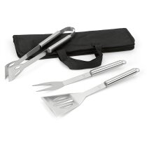 Set de barbacoa con funda de non woven personalizado negro