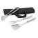 Set barbacoa Soares acero 3 piezas con funda