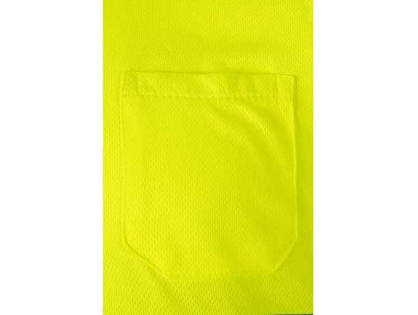 Polo alta visibilidad Cupid Large bicolor manga corta 4XL 5XL Verde militar/Amarillo detalle 11