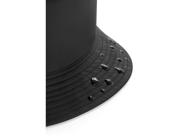 Sombrero panamá Mason en poliéster reciclado rPET, ligero Negro detalle 8