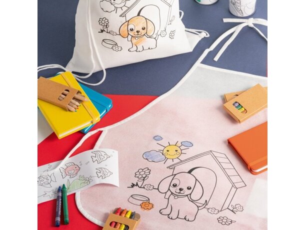 Delantal infantil para colorear.