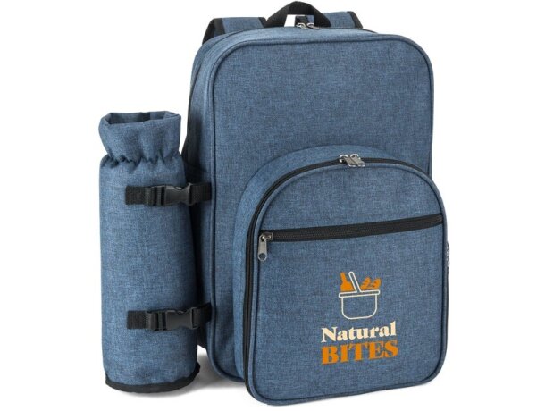Mochila nevera whitsunday para pícnic con vajilla incluida Azul detalle 13