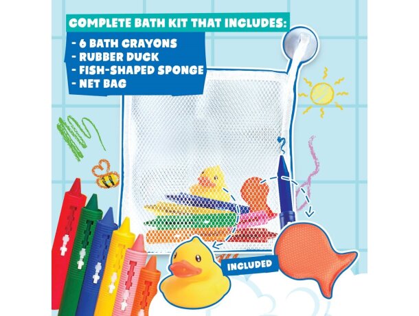 Bath Crayons kit de lápices de cera para pintar en el baño Multicolor detalle 4