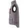 Chaleco acolchado bicolor multibolsillos unisex VL Nergal Gris/Rojo detalle 18