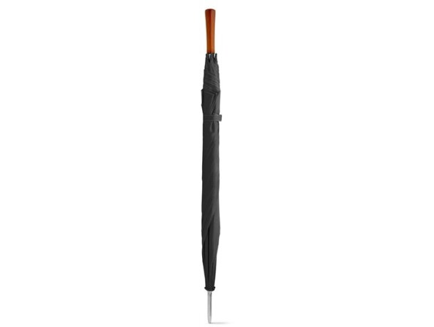 Paraguas de golf sencillo mango de madera negro