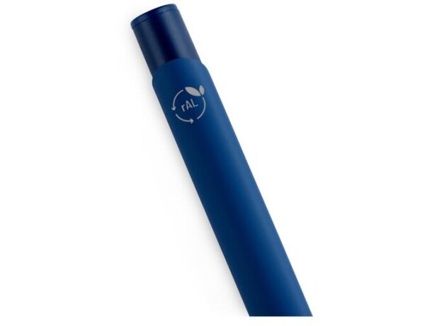 Bolígrafo Clint de aluminio reciclado con acabado de goma Azul detalle 18