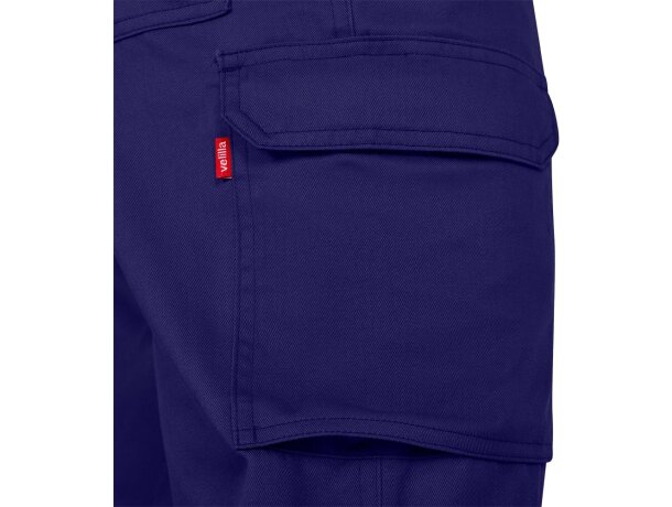 Pantalón de sarga multibolsillos Hermes con cintura elástica Azul royal detalle 35