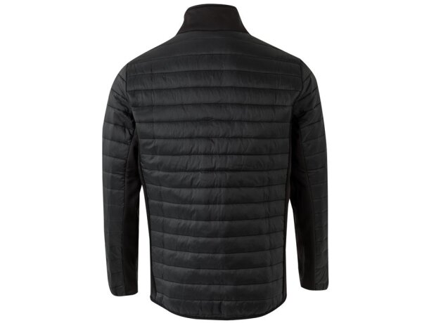 Chaqueta acolchada raijin con tejido elástico en contraste Negro detalle 14