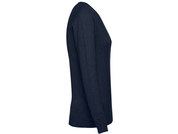 Jersey de punto cuello v mujer Milan Women Azul marino detalle 8