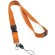 Lanyard Murray de poliéster doble naranja