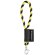Lanyard nautic short de poliamida con mosquetón de 9 mm Amarillo hexachrome/Negro
