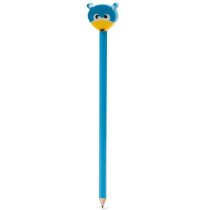 Lápiz con goma en forma de muñeco azul barato Lápiz con goma en forma de muñeco azul barato