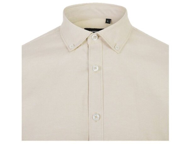 Camisa Oxford Prithvi elástica manga larga para profesionales Natural claro detalle 4