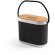 Altavoz Guetta 5w bluetooth con carga inalámbrica en bambú y rpet Gris oscuro detalle 5