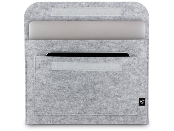 Funda Felpy Sleeve para portátil de fieltro reciclado 100% rPET Gris claro detalle 7
