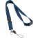 Lanyard de poliéster doble azul