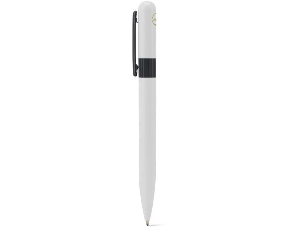 Bolígrafo elsie round metal reciclado 60% con clip metálico Blanco detalle 7