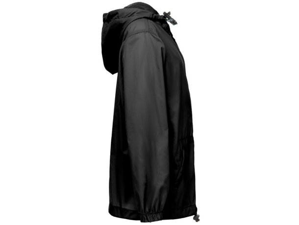 Cortavientos infantil THC Dubliners Kids con capucha impermeable Negro detalle 19