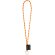 Lanyard Tube Long en poliamida con anilla de 32 mm Amarillo hexachrome/Naranja hexachrome