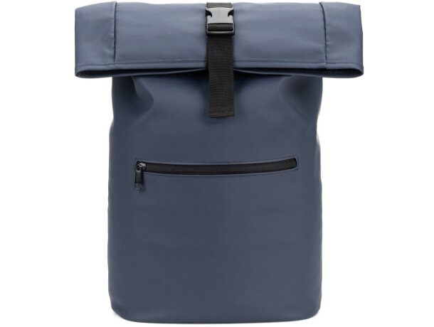 Mochila enrollable Portland con panel acolchado y asa trolley Azul detalle 12