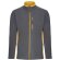 Chaqueta polar bicolor Geras con cinco bolsillos y cremallera Gris/Amarillo