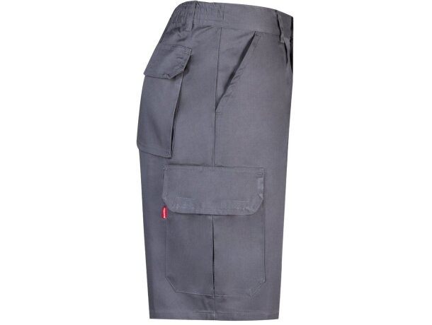 Bermudas Chione multibolsillos en sarga con cinturilla elástica Gris detalle 19