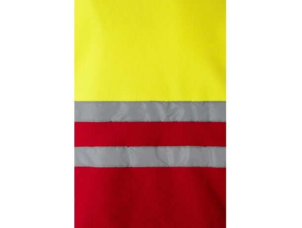 Chaqueta polar bicolor Eros con bandas reflectantes EN20471 Rojo/Amarillo detalle 48