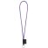 Lanyard Tube Long en poliamida con anilla de 32 mm Rosa hexachrome/Azul claro