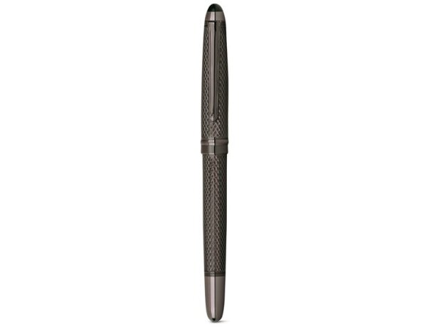 Royal. juego de roller y bolígrafo de metal gris oscuro