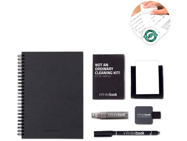 Kit infinitebook a5 planner texture con tapa dura reutilizable detalle 1