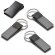 Llavero rectangular en metal y polipiel