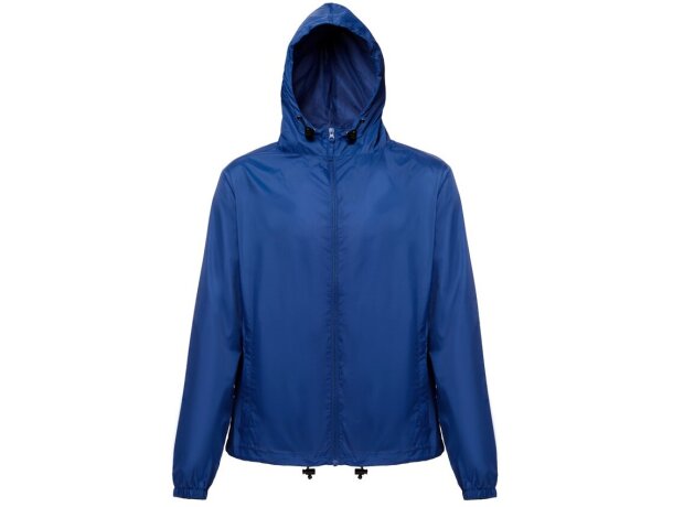 Cortavientos thc dubliners unisex nailon reciclado con capucha Azul royal detalle 11