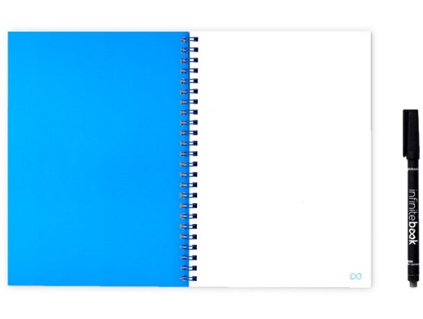 Libreta infinitebook plain a5 con páginas borrables reutilizables Azul royal detalle 7