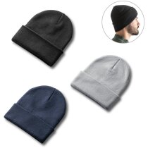 Gorro bordado Carl unisex de doble capa en rPET reciclado