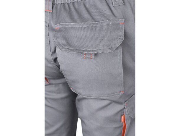 Pantalón elástico bicolor fides con seis bolsillos funcionales Gris/Naranja detalle 52