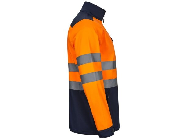 Chaqueta soft shell bicolor hestia large alta visibilidad Azul marino/Naranja detalle 4