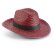 sombrero de paja vaquero de colores personalizado burdeos