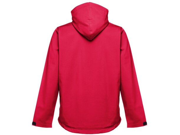 Chaqueta softshell thc zagreb ii con capucha extraíble unisex Rojo detalle 2