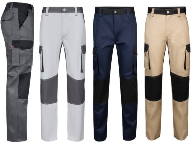 Pantalón sarga multibolsillos bicolor njord slim fit detalle 1