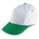 Gorra en poliester sencilla con visera color verde barata