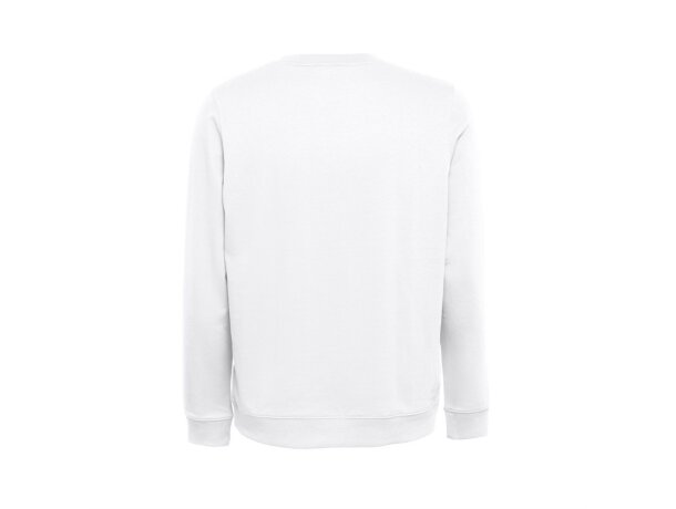 Sudadera unisex Colombo en algodón blanco con felpa italiana Blanco detalle 2