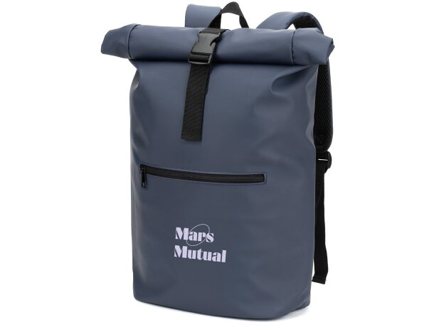 Mochila enrollable Portland con panel acolchado y asa trolley Azul detalle 14